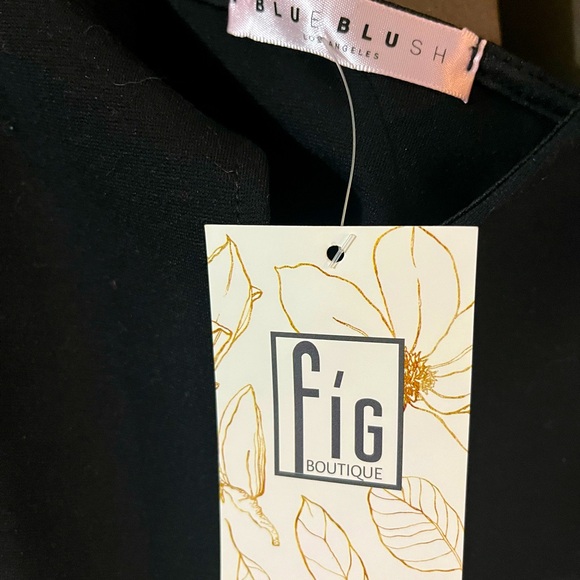 Ladies Blue Blush Los Angeles Tank Top, Size Large,Solid Black, Very Cute - Picture 2 of 4